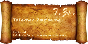 Taferner Zsuzsanna névjegykártya